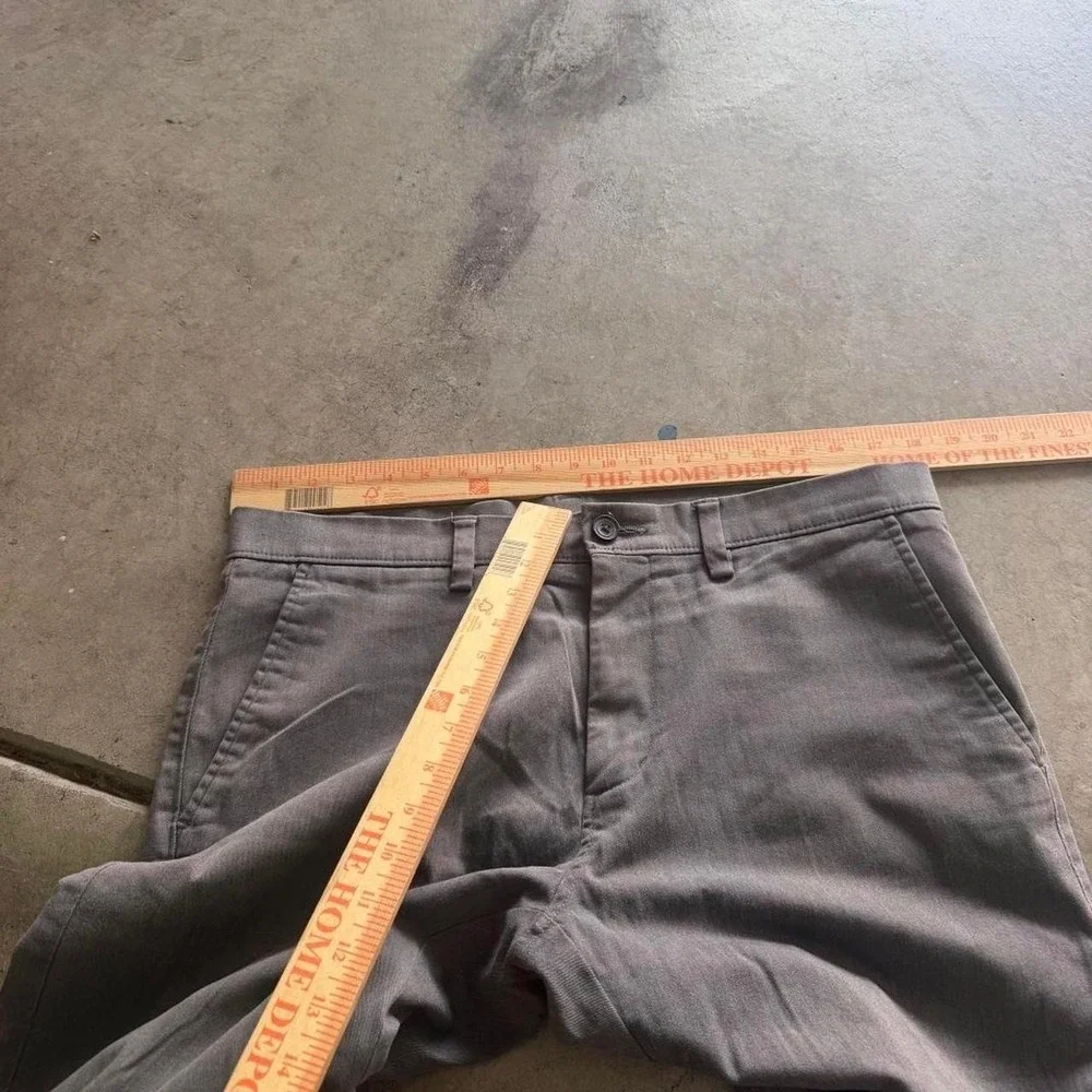 36x30 Grey Baggy Wide Leg Chino Style Pants Y2K Grunge 2000s Vintage